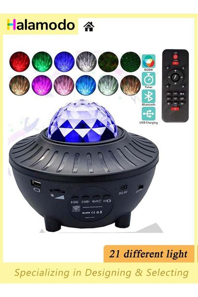Generic Galaxy Projector for Bedroom, Night Light Projector with Bluetooth Sp...