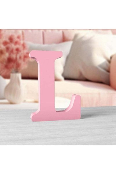 Generic TPGP 6 Inch Pink Wood Letters Unfinished For Wall Decor Large Standin...