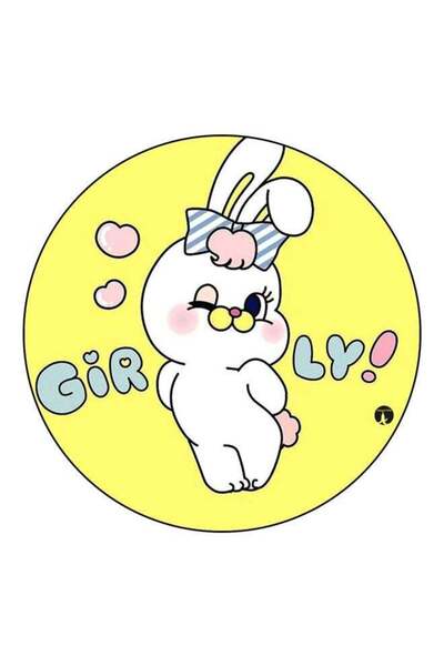 Generic Cartoon Printed Fridge Magnet Yellow/White/Blue 5.5cm