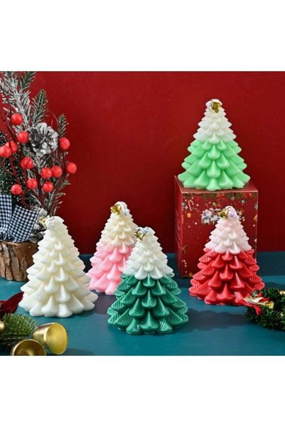 Generic 5pcs Christmas Tree Candles, Decorative Santa Claus Scented Candles f...