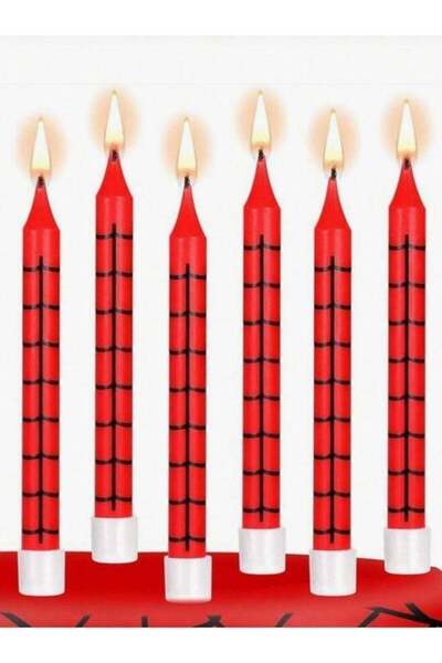 Generic 6 Pcs Spider-Themed Party Decoration, Red Spider Web Decoration, Perf...