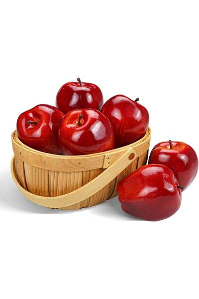 Generic LATIFA Artificial Apples Fake Red Apples 6pcs for Decoration