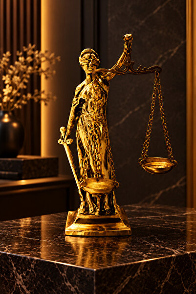 Justara – Adaletin Dengesi Dekoratif Pirinç Figür