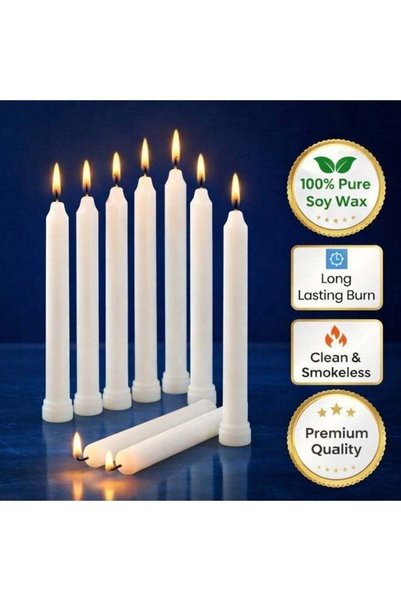 Generic Premium 100% Pure Soy Wax Taper Candles – 4 Inch, Pack of 25 | Clean ...