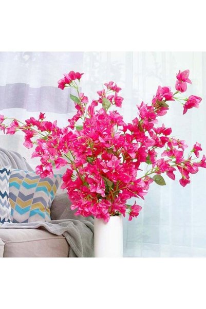 Generic LATIFA Artificial Flowers Silk Bougainvillea Branches With Long Branc...