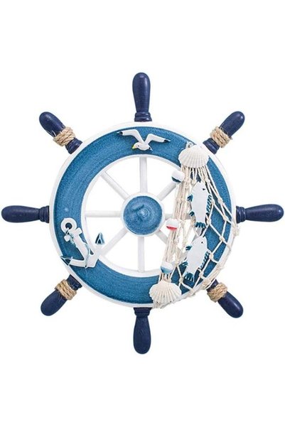 Generic Nautical Wooden Ship Wheel Decoration Boat Ship Steering Wall Art Dec...