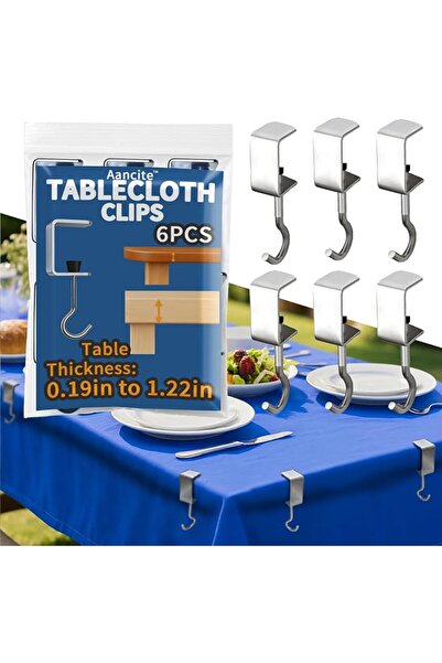 GENERAL 6 Packs Tablecloth Clips - Heavy Duty Picnic Table Clips, Windproof S...