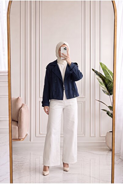 MİHRA STORE Şükriye Shawl Collar Jacket with Shoulder and Arm Patches-Nl1099 ...