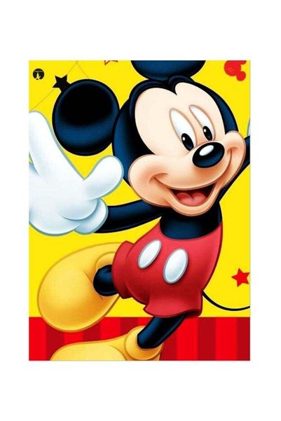Generic Mickey Mouse Themed Metallic Plate Yellow/Red/Black 20x15cm