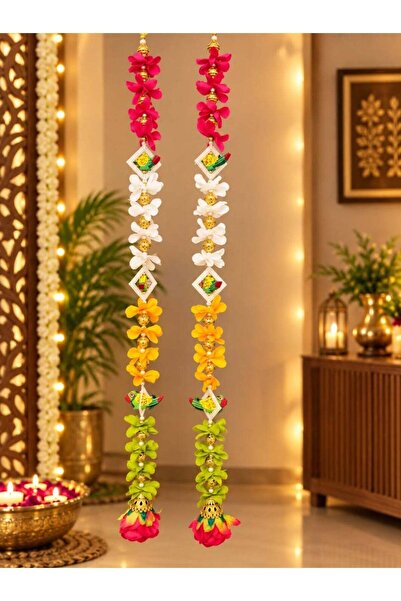 Generic Rajshi Premium Multicolor Parrot & Floral Toran Hanging – Traditional...