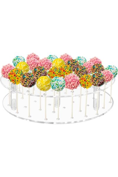 Generic ARS® 36 Holes Cake Pop Display Stand Holder - Clear Round Acrylic Lol...