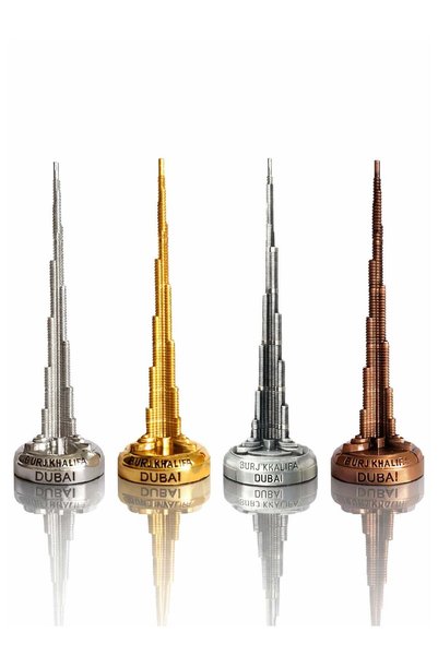 Generic Elegant 4PCS Burj Khalifa metal decoration set (12cm) in Gold, Copper...