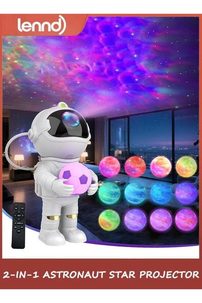 Generic Astronaut star projector, bedroom galaxy projector with football nigh...