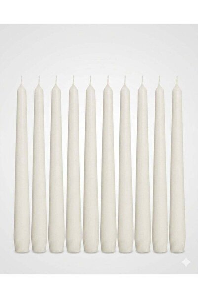 Generic Taper Candles 10 In. (10 Count-Ivory)