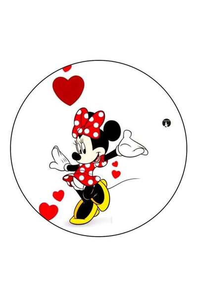 Generic Minnie Printed Fridge Magnet White/Black/Red 5.5cm