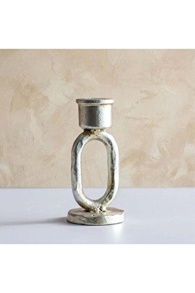 Generic Mirabella Metal Candle Holder Chrome Decorative Small Candle Stand
