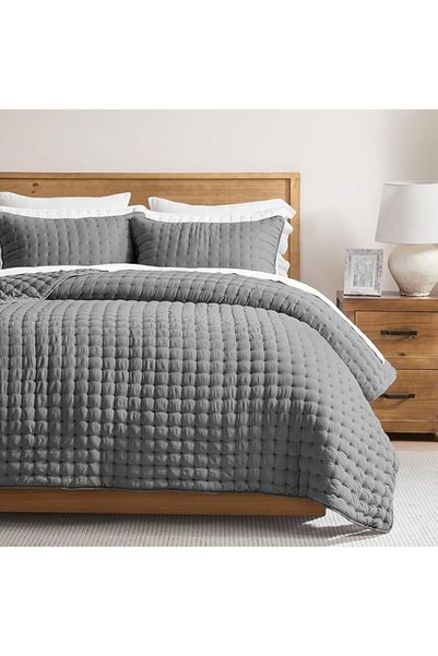 WDCOZY Blue Queen Size Quilt Bedding Sets with Pillow Shams, Lightweight Soft...