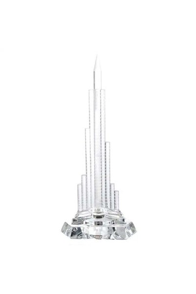 Generic Dubai Souvenir Crystal Glass 3D Burj Khalifa Statue World Famous Land...
