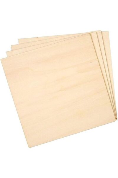 Generic ARS® 6 Pieces 3mm Plywood DIY Square Cutouts, 50 x 50 cm