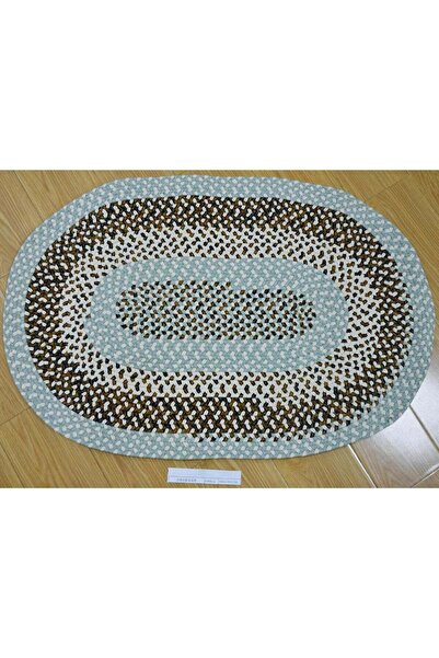 Generic GOLD MANTIS Braided Oval Area Rug 60×90cm – 100% Cotton, Handmade Rev...