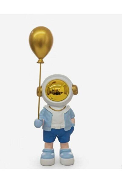 Generic AKDC 20cm Ceramic Astronaut Holding Balloon Décor in White with Blue ...