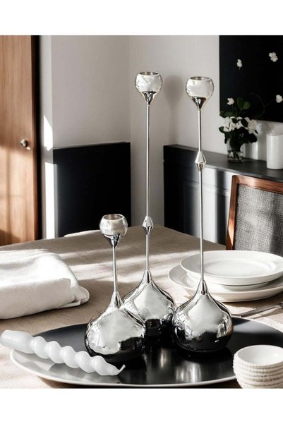 Generic Candle Holders Set of 3 - Taper Candle Holders for Table Decor, Elega...
