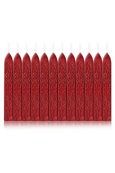 Generic Antique Wine Red Sealing Wax Sticks with Wicks for Wax Seal Stamp, We...