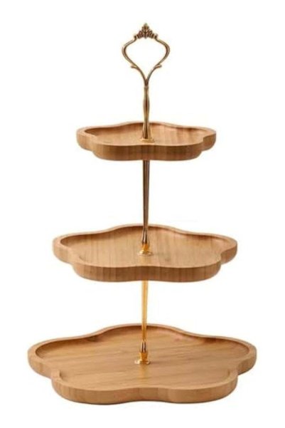 Generic Tiered Serving Tray, Wood Tiered Serving Tray Cupcake Tower, Tiered T...