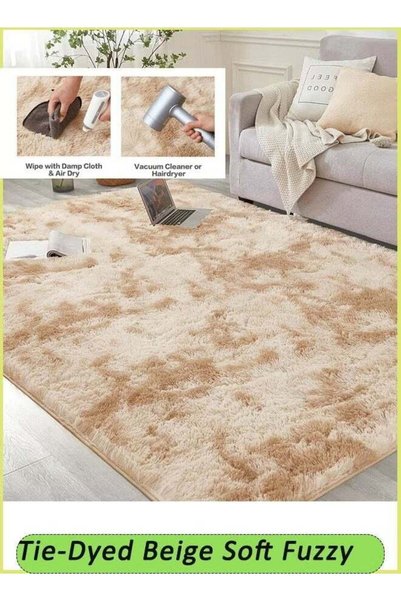 Generic Fuzzy Abstract Area Rugs for Bedroom Living Room Fur Rug for Kids Nur...