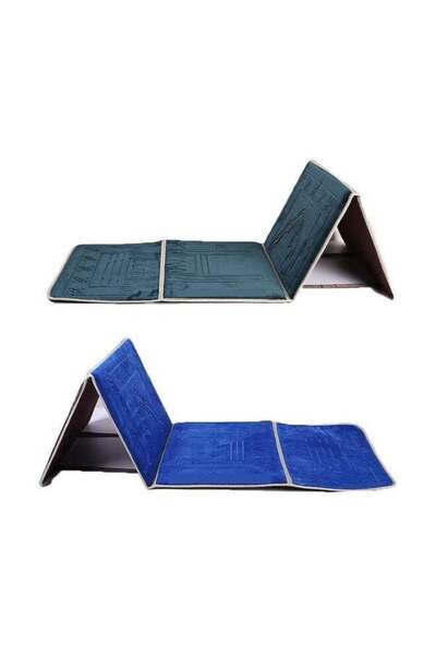 Generic Set of 2pc Foldable Prayer Mat with Back Support Thick Padded for Ext...