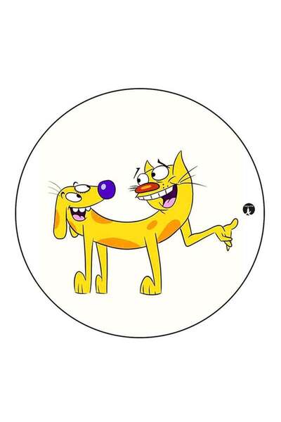 Generic Catdog Printed Fridge Magnet Multicolour
