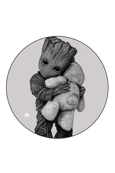Generic Groot Printed Fridge Magnet Round Multicolour