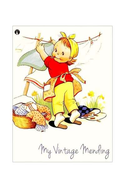 Generic My Vintage Mending Themed Metallic Plate Red/Yellow/Green 20x15cm