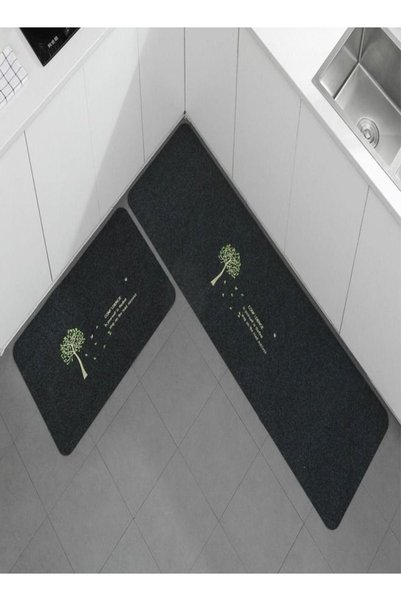 Generic 2-Pieces Multipurpose Modern Anti-Slip Floor Mats Kitchen Rugs Bathro...