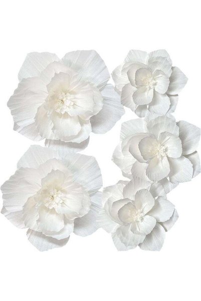 Generic 5pcs Crepe Paper Flowers Decoration for Wall, Artificial Flowers for ...