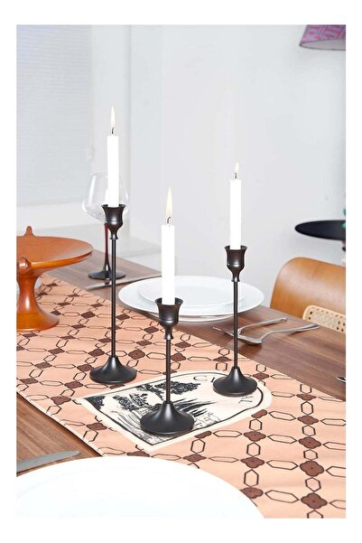 Generic Black Candle Holders for Taper Candles, Candlestick Holders Set of 3,...
