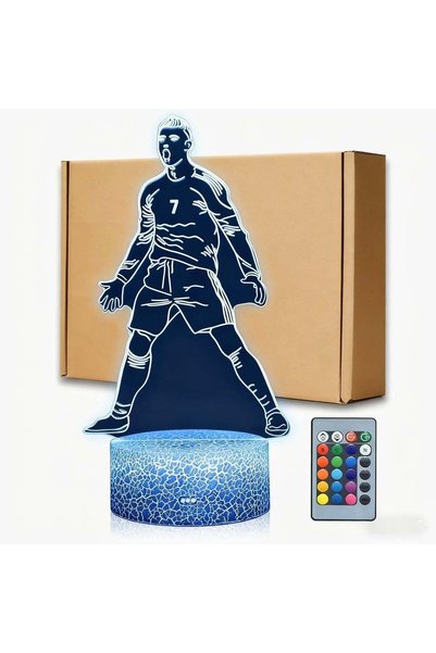 Generic ARS® 3D Illusion LED Football Night Light with Remote Control - 16 Co...