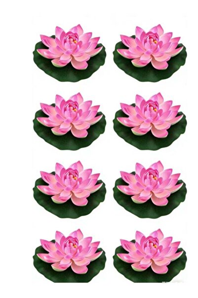 Generic Artificial Water Lilies Floating Lotus Flowers, Pack of 6 Artificial ...