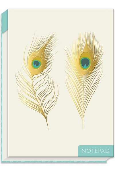 Robert Frederick FLIP UP NOTEPAD - PEACOCK FEATHERS