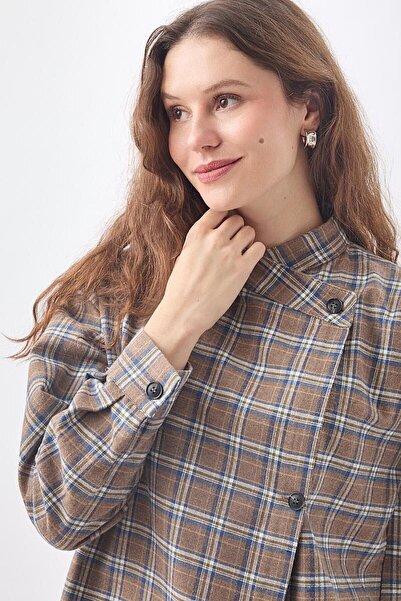 ZÜLAYS Plaid Shirt Mink