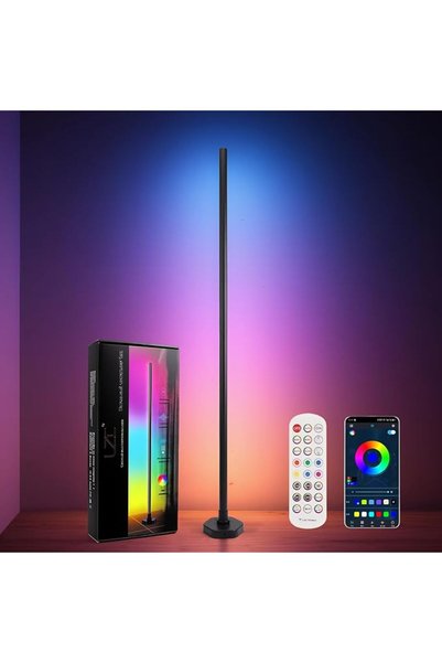 Triple ksa مصباح أرضي RGB - إضاءة زاوية LED يتم التحكم فيها عبر التطبيق وجهاز...