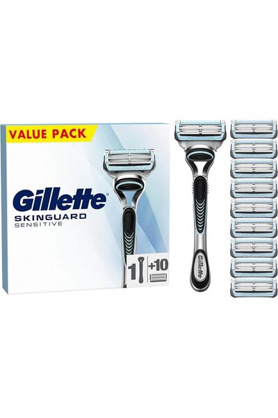 Gillette ماكينة حلاقة سكين جارد للرجال ذوي البشرة الحساسة، ماكينة حلاقة للرجا...