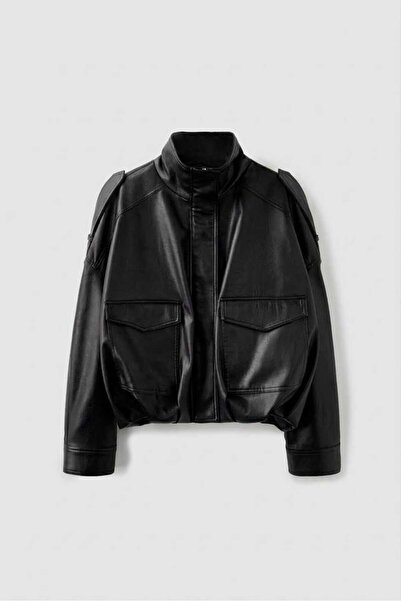 Blanco Women's New Season Viral Oversize Faux Leather Jacket
