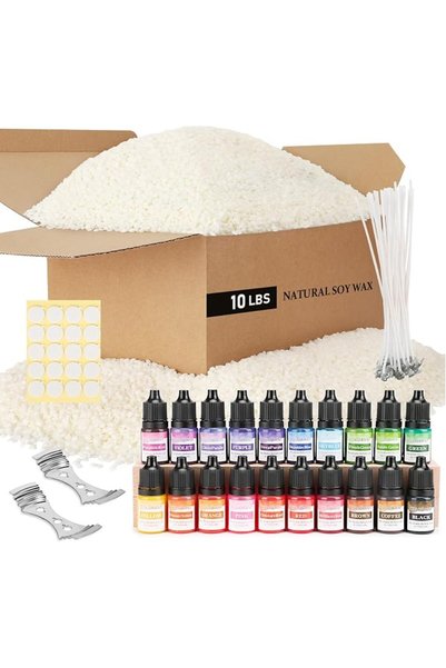 SAEUYVB Natural Soy Candle Wax for Candle Making, 10lb Bag