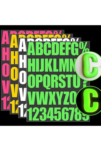 GENERAL DoreenBow 3D Puff Iron on Letters for Clothing Glow in The Dark Heat ...