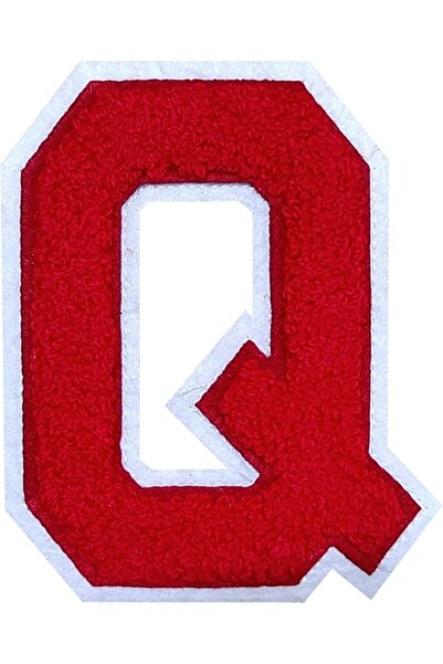 GENERAL 2Pcs Red/White Chenille Letter, 4.5" Iron on Letters Patches, Chenill...