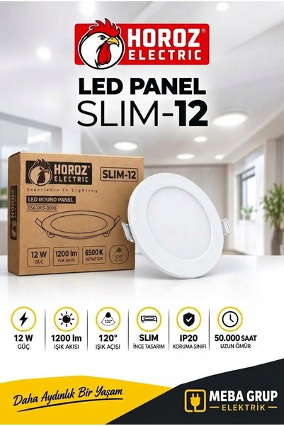 12 W Slım Led Panel (5 Adet)