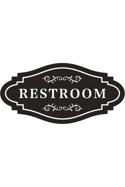 GENERAL FXRN Restroom Sign,restroom signs for business,restroom sign for home...