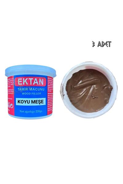 EKTAN Masif ve Ahşap Tamir Macunu KOYU MEŞE 220 gr. - 3 Adet