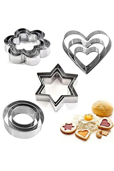 GENERAL 12 Pcs Cookie Cutters Shapes Baking Set, Biscuit Stainless Steel Meta...